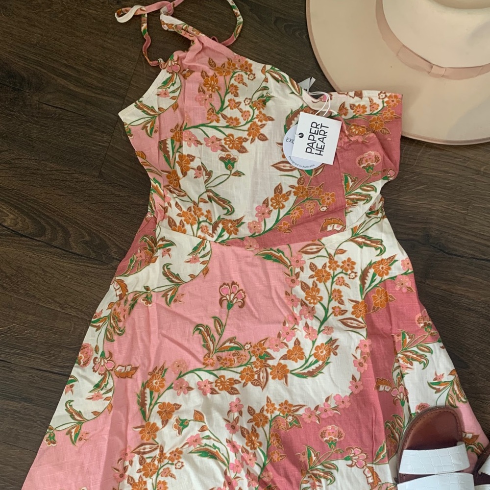 PINK FLORAL SUNDRESS